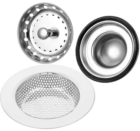 Artibetter Tapa De Desagüe para Triturador De Basura De Cocina Tapón Colador De Fregadero De Acero Inoxidable Filtro De Desagüe Antiobstrucción para Fregadero De Cocina