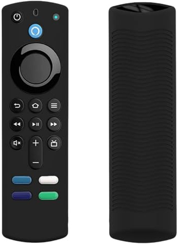 Silicone Remote Protective Case Compatible Only with Amazon Fire TV Stick 2021 3rd Gen 4K Streaming TV Stick Remote, Anti Slip Washable Remote Cover Sleeve with Hand Strap