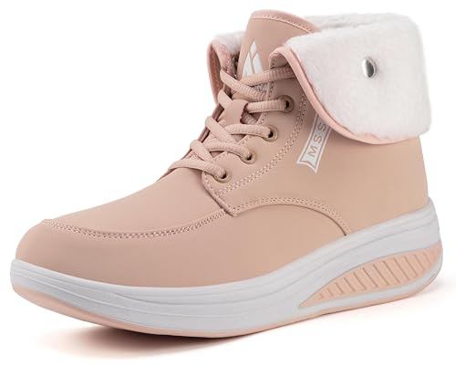 Mishansha Impermeable Botas de Nieve Mujer Botines Invierno Antideslizante Zapatos Trekking Cálido Outdoor 38 EU