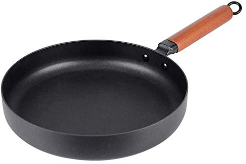 YNIYUJKL Cast Iron Skillet Large Frying Pan With Assist Handle Kitchen Deep Fryer, Restaurant Chef Quality,