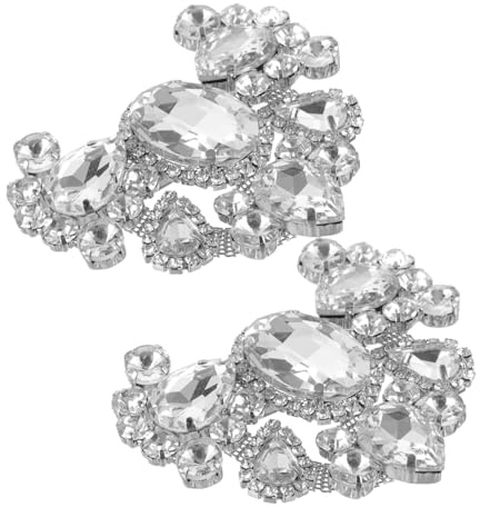 KOMBIUDA Schmetterlingsförmige Strass Schuhclips Abnehmbare Deko für Hochzeit Braut Pumps Vielseitige Schuh Accessoire dekoration Robust und Elegant Passend für Flache Schuhe Stiefel