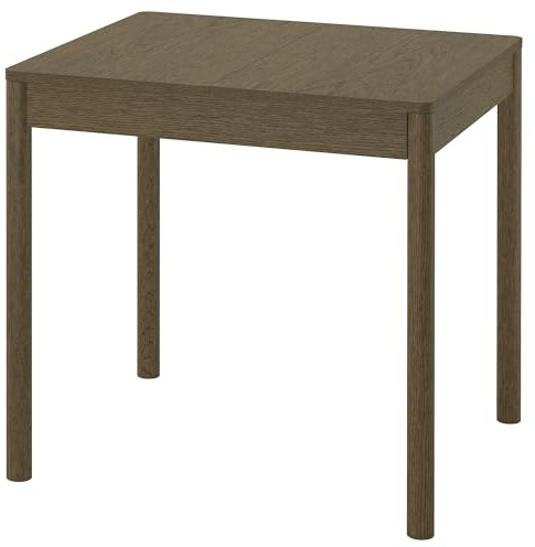 ProTuning TONSTAD Ausziehtisch, Braun gebeiztes Eichenfurnier, 80/120x70 cm