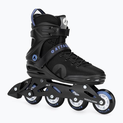 ATTABO Cyclone Alu Inline Skates Herren – ABEC-7, Aluminiumrahmen, 82A PU-Rollen 76 mm | Mikroklemme, Schnürung | Gr. 40–46