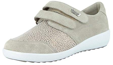VAROMED 77272 Lausanne Damen Gesundheitsschuh, Klettschuh, Verbandsschuhe, Halbschuh, Pflegeschuh Kiesel (Kiesel), EU