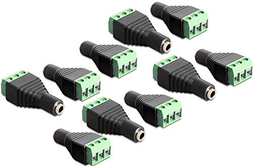 10x DELOCK 65455 Adapter Klinke Buchse 3,5 mm > Terminalblock 3 Pin