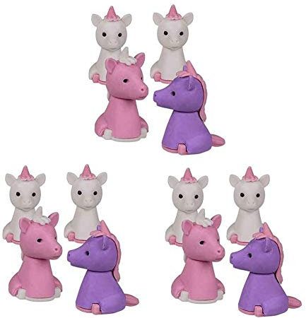 12er Set Puzzle Radierer - Einhorn Radiergummi - tolles Kindergeschenk - Mitgebsel