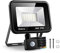 Eslas LED Floodlight 20W,Security Light with Motion Sensor Outdoor,Super Bright 2000 LM PIR Light,IP65 Waterproof for Garage,Garden,Car Park, Construction Site, 6500K Cold White
