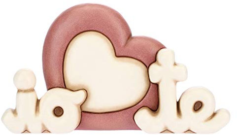 THUN - Scritta Io e Te con Cuore - Ceramica - 30x3,6x16,5 h cm