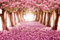 SUPERPOWER® Frühling Kirschbäume Wald Landschaft Romantisch Rosa Sakura Allee 1000 Stück Erwachsene Spielzeug Hölzern Ölgemälde Puzzles, Finish Größe 30x20 Zoll