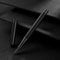 HongDian 1850 Black Metal Fountain Pen, Extra Nib Converter Pen Metal Smooth Writing Gift