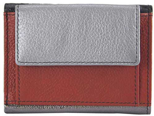 Sunsa Damen Portemonnaie mit RFID Schutz. Geldbörse. Kleiner Geldbeutel. Leder Brieftasche mit viele Kreditkarten Fächer. Geldtasche Wallet Purses for Women