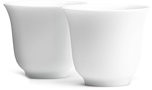 Taza Té Chino Porcelana Hueso - 2 Tazas De Té De China En Porcelana Delgada - No De Cerámica Pequeña 50 Ml