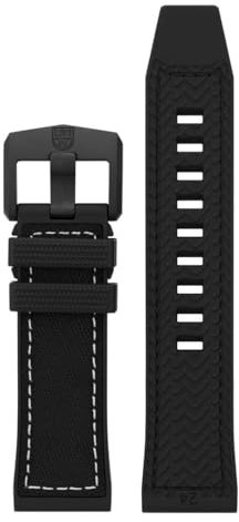 Luminox ICE-SAR Series Herren Uhrenarmband aus Kautschuk und Textil, Farbe: Schwarz, passend Serie ICE-SAR 1000 Uhrenmodellen, Bandbreite: 24 mm, FPX.2404.20B.1.K