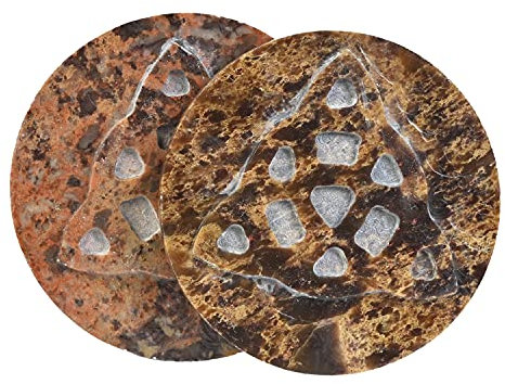 Speckstein, geschnitzte Altarkachel, 2 Stück, 7,6 cm (3 Zoll) (Triquetra)