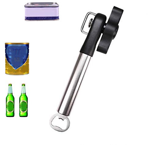 Tin Opener, Multifunction Safety Stainless Steel Side Cut Manual Can Tin Opener Jar Opener Can Opener Kitchen Aid Accessories Opener Tools 1 PC