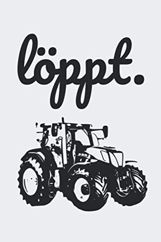 löppt.: Jahreskalender 2021 Kalender Notizbuch A5 mit einem Trecker für einen Landwirt in Norddeutschland
