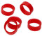 ONLYKXY 100 bridas de silicona para cables, líneas de datos, anillos de goma reutilizables, correas de sujeción de cables de alimentación, anillo de bobina de elasticidad, bandas de goma (rojo)