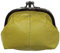 LOLUNA® Porte-Monnaie Femme Cuir véritable Agneau Souple - Fermoir Clic Clac et Compartiment Fermeture - Couleurs au Choix (Jaune)