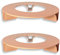 terraced® - Lot de 2 – Soucoupes pour pot de fleurs – Couleur : terre cuite – Rond – Diamètre : 27 cm – Soucoupe pour pot de fleurs – Matériau recyclé – Fabriqué en Allemagne