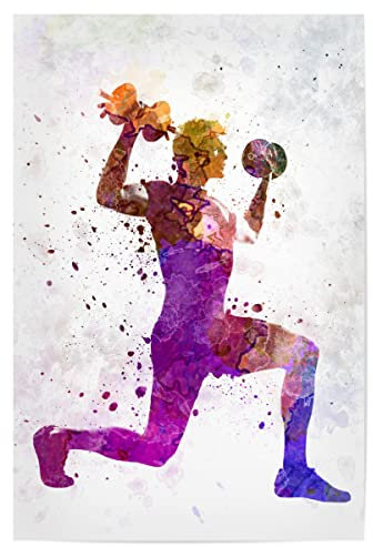 artboxONE Poster 75x50 cm Sport Man Exercising Weight Training-c - Bild Sport Color Exercise