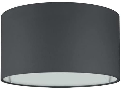 Wogati® Premium Lampenschirm E14/E27 Baumwolle - Schwarz, Ø40cm x 25cm - Stehlampe, Hängelampe und Tischlampe