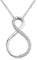 Materia Unendlichkeitszeichen Kette Silber 925 Zirkonia rhodiniert KA-223-K97-40cm