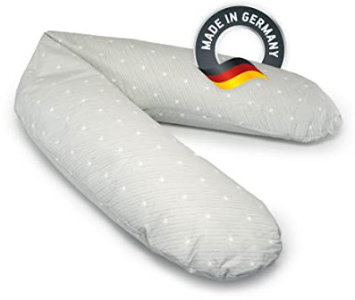 bedara Stillkissen - hochwertiges Schwangerschaftskissen - anschmiegsames Lagerungskissen aus Baumwolle - schadstofffreies Seitenschläferkissen - 190cm - Raining Stars