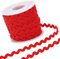 GORGECRAFT 1 Rolle 27yd/25m RIC Rac Trim Ribbon Weihnachtszeit Wave Nähen Biegen Fransen Trim 5mm/0.2 Zoll Zum Nähen Blumenherstellung Hochzeit Party Lace Ribbon Craft(Rot)