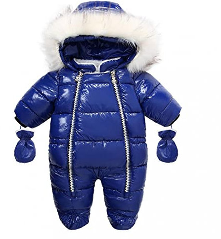 Alueeu Mantel Baby Mädchen Junge Trage 86 Weiß Babyeinsatz Babytrage Schneeanzug Spielanzug Jumpsuit Outfit Babykleidung Parka Kapuzenjacke Daunenmantel Babyparka Daunenjacke Babyoverall, 0-6 Monate