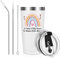 Livole Gifts for Teachers, Thankyou Teacher Gift, Best Teacher Gifts, It Takes A Big Heart to Help Shape Little Minds, 600ml Leakproof Travel Coffee Mug, 20OZ Vacuum Wine Tumbler with Straw and Lid