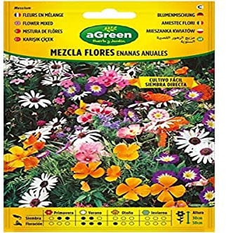 SOBRE SEMILLAS MEZCLA FLORES ENANAS ANUALES 300593BOLSH AGREEN