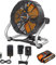 WORX Nitro 18V(20V Max) Ventilateur de Chantier sans Fil WX095 Ventilateur de Bureau Puissant PowerShare Autonomie, Max 6h, Commande à 2 Vitesses, Tête avec Rotation à 360