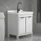 Keramik Waschbecken Mit Unterschrank,Waschtisch Stehend Mit Unterschrank,Freistehender Badschrank,Waschtisch Weiß,Waschplätze,Unterschrank Aus Aluminium,Mit Wasserhahn,Für Badezimmer,Waschküchen (Siz