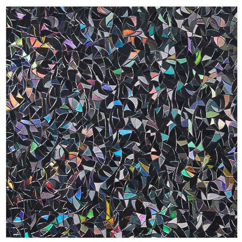 LEMON CLOUD Fensterfolie - Sichtschutzfolie Fenster Blickdicht von Außen, Statisch Selbsthaftend Sonnenschutz Mattierte Dekorative Folie, Abnehmbare Glasfolien Anti-UV, Schwarz (90x400cm)