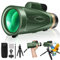 Telescopio monoculare 80 x 100 ad alta potenza con adattatore per smartphone, monocolo per adulti con prisma BAK4 e obiettivo FMC, adatto per bird watching, caccia, escursionismo, campeggio, fauna