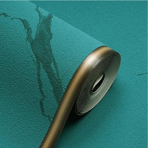 Marble 3D Wallpaper Velvet Non-Woven Bedroom Living Room Simple TV Background Wall Horizontal and Vertical Wide Stripe Wallpaper (10M*0.53M,Dark Green)