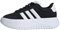 adidas Women's Zapatilla Grand Court Platform, Core Black/Cloud White/Core Black, 38 2/3