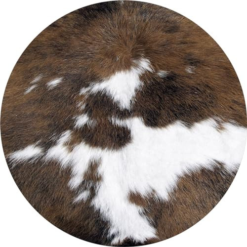 Ohok Riesen Runde Kuscheldecke, gemütlicher Flanellstoff Flauschig Decke, Warm Wohndecke Sofaüberwurf Decke für drinnen, draußen Sofaüberwurf Geschenke für Familie (Kuhdruck B, 152cm)