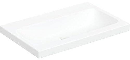 Geberit iCon Light lavabo à poser, 75 cm x 48 cm, sans trou pour robinet, sans trop-plein,501848, 501.848.00.8, Couleur: blanc