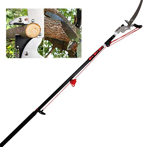 18FT-24FT Professional Telescopic Tree s Long Reach Tree Pruners Pruning Saw Heavy Duty Extendable Garden Saw Blade Cutter,6M/20FT