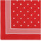 modAS Unisex Vierecktuch ca. 70 x 70 cm bedruckt oder uni - Tuch als modisches Accessoires in Rot mit Punkte