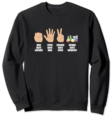 Schere Stein Papier Chemie Sweatshirt