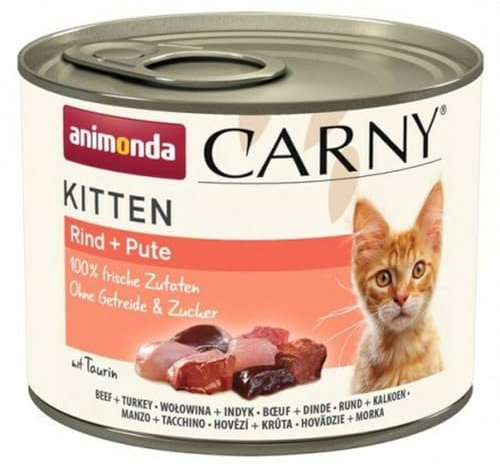 Carny Kitten 12x200g Rind & Pute