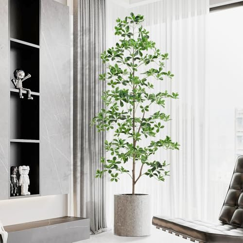 Keeplush Planta Artificial Olivo 210cm Alta, Planta Artificial Grande con 1260 Hojas, Plantas Artificiales Interior Decorativas para Oficina Hogar DEC
