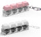 Fidget Toy | 4-Button Fidget Gadget Funny Click Button | Led Light Stress Toy - Mechanical Keyboard Stress Relief Toy Clicker (Pink+White)