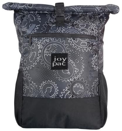 joypac - Laptop ROLL-BAG, Backpack für 15,6-Zoll-Laptop, Handgepäck Rucksack, Outdoor-Alltagsrucksack Eisdreieck, Laptoptasche, Rolltop-Rucksack - tough gears charcoal