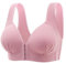 Women's Front Close Bra Ladies Sports Bras Supportive Bra deep Cup Bra Hide Back Fat with Shapewear Incorporated Pink
