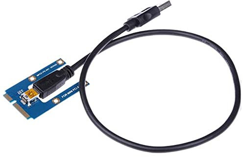 Jrifedptry Cable de extensión USB 3.0 Mini PCI-E a PCIe PCI Express 1X a 16X, adaptador de tarjeta elevadora para minería