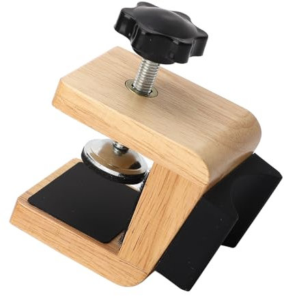Guitar Table Clamp Wooden Structure Silicone Pad Non Slip Adjustable Guitar Stand Holder for Tabletop 3.5cm Kitchen Concert