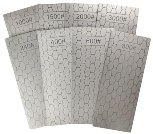 Qusedwey Diamant-Schärfer 240/400/600/800/1000/1500/2000/3000 Körnung, Schärfer-Winkelhilfe